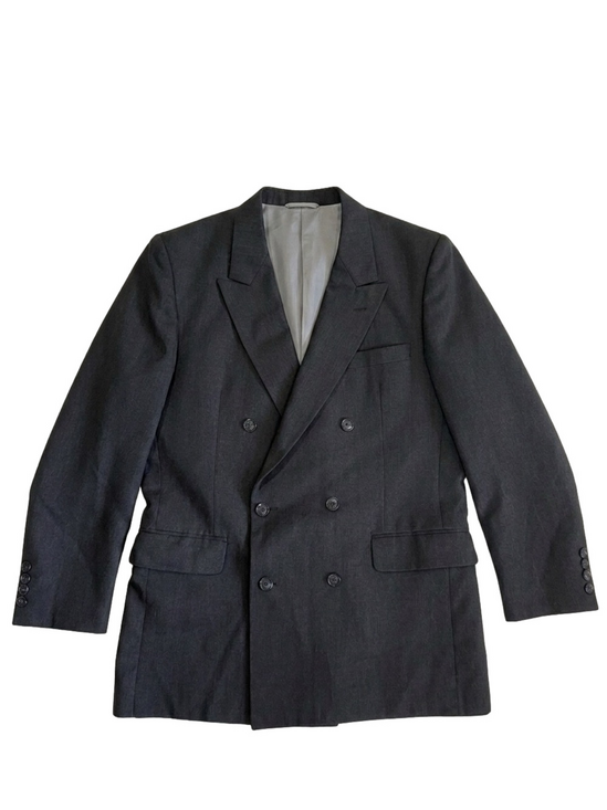 De Vonaire Other - De Vonaire Charcoal Gray Wool Double Breasted Blazer Large